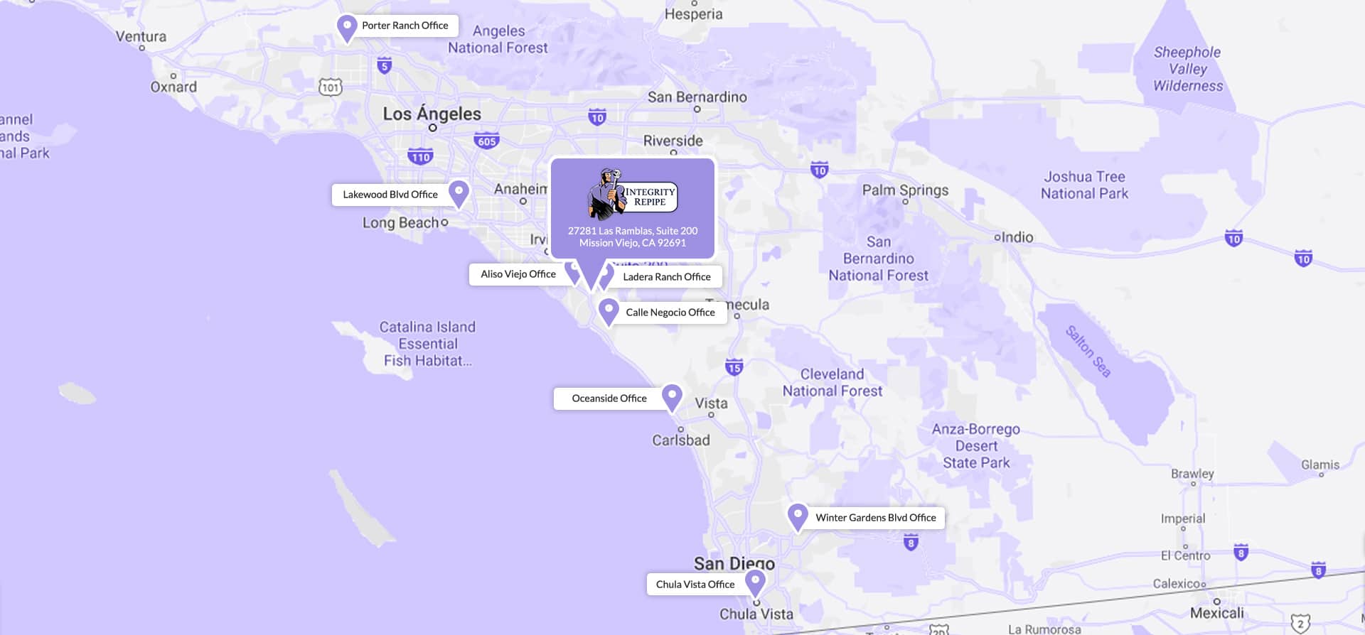 map Integrity Repipe Locations