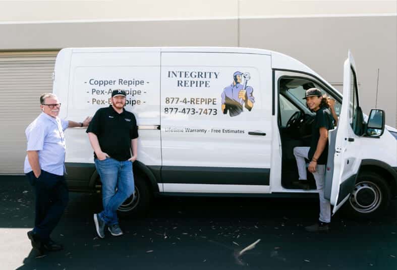 Integrity Repipe Van And Plumbing Team Providing Services In Carson