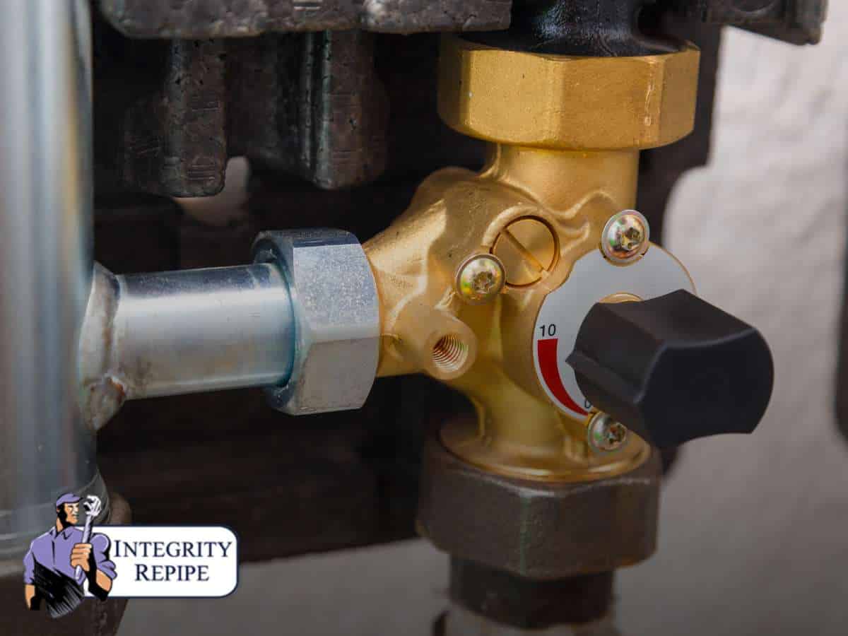 Automatic Shutoff Valve installed on a pipe, preventing water leaks and protecting the home